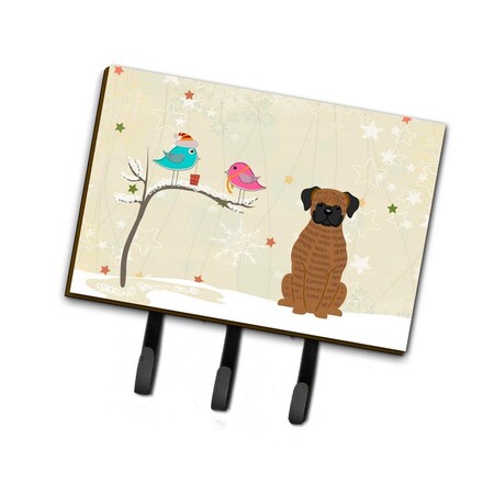 Carolines Treasures Christmas Presents Between Friends Brindle Boxer Leash or Key Holder BB2589TH68